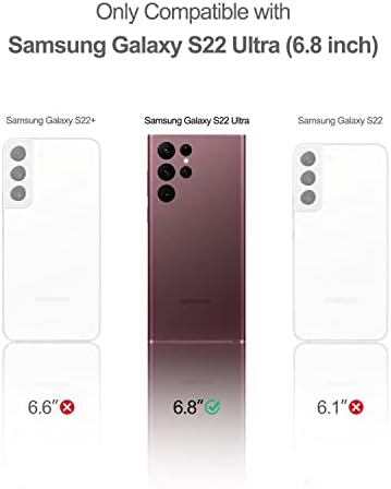 SURİTCH Samsung Galaxy S22 Ultra Kılıf, Dahili Ekran Koruyucu için Samsung S22 Ultra 5G Durumda Tam Vücut Koruma Darbeye