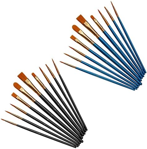 CXDTBH 10 Suluboya Yağ Akrilik Sanatçı Boyalı Kalem Naylon Saç Boyama Fırça Kolu Sanat Malzemeleri Kırtasiye (Renk: D )