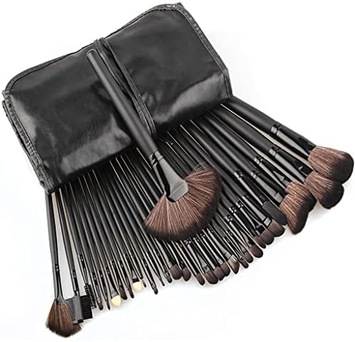 LIRUXUN 32 adet Siyah Makyaj Fırçalar Seti Pudra Allık Kontur Kozmetik Güzellik Araçları pincel Kiti ile Deri kılıf