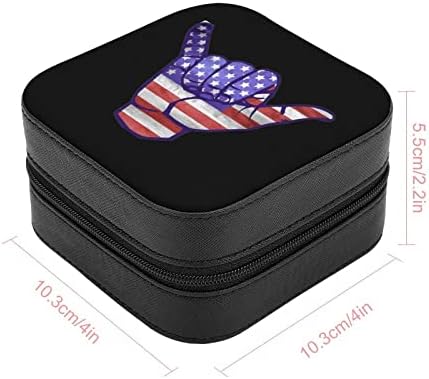Shaka ABD kadın Premium Seyahat Küçük Mücevher kolye kutusu Yüzük Depolama Organizatör Mini Vitrin