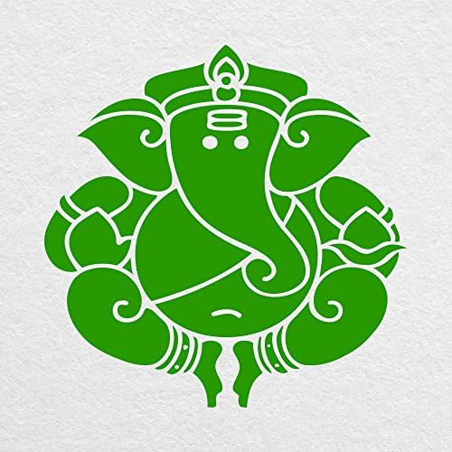 Yuvarlak Ganesha-6 Geniş Kesim Vinil Sarı Yeşil Çıkartma - Arabalar, Kamyonlar, SUV'lar ve Daha Fazlası için!
