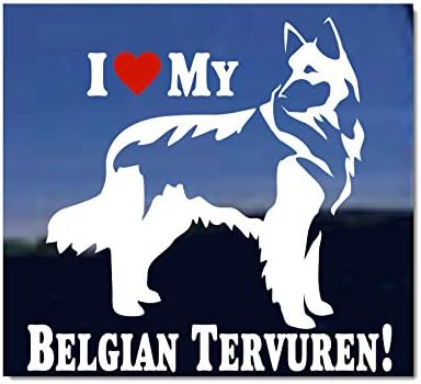 Belçikalı Tervürenimi Seviyorum! ~ Belçika Tervuren Vinil Pencere Otomatik çıkartma