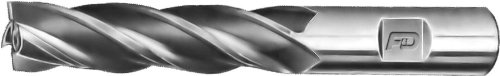 F & D Takım Şirketi 18323-F796 Çoklu Flüt Uç Frezesi, Tek Uç, Uzun, Yüksek Hız Çeliği, Sağ Elle Kesme/Spiral, 2,5 Değirmen