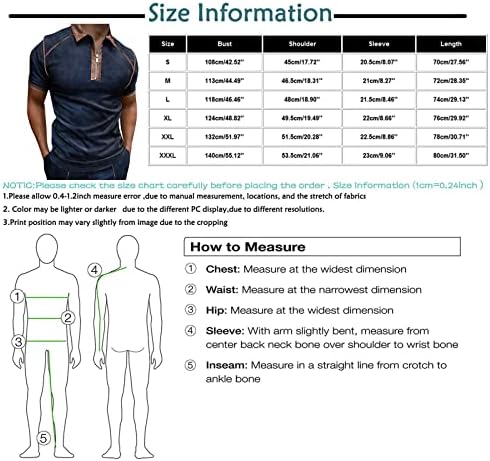 Golf gömlekleri Erkekler için, erkek Kısa Kollu Gömlek Golf Gömlek Düz Renk Açık Sokak Rahat Moda Fermuar Polo Rahat