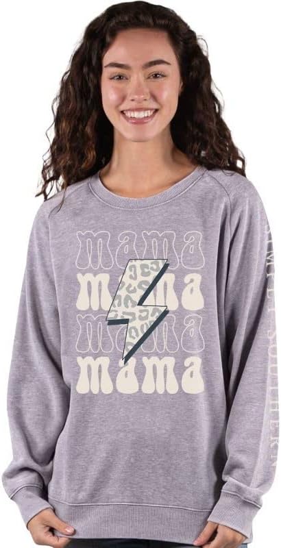 Simply Southern Kadın Rahat Kesim Kazak Sweatshirt / Mama / Tiki ve Şık Kadın Sweatshirt