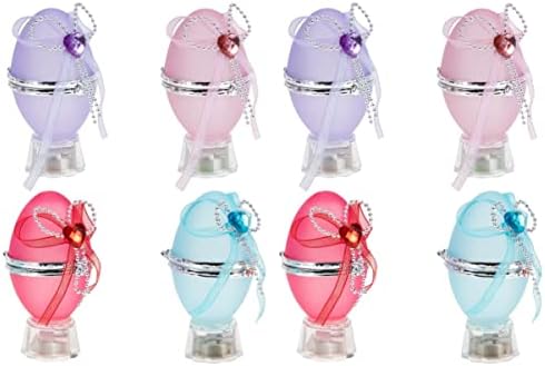 Alipis 8 adet Doğum Günü Glow Menteşeli Hediye Flash Oyun Kız Süs Oyuncak Fener Yumurta Dekorasyon Parlayan Süsler Faberge